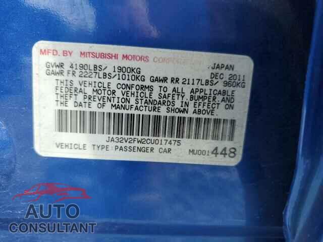 MITSUBISHI LANCER 2012 - JA32V2FW2CU017475