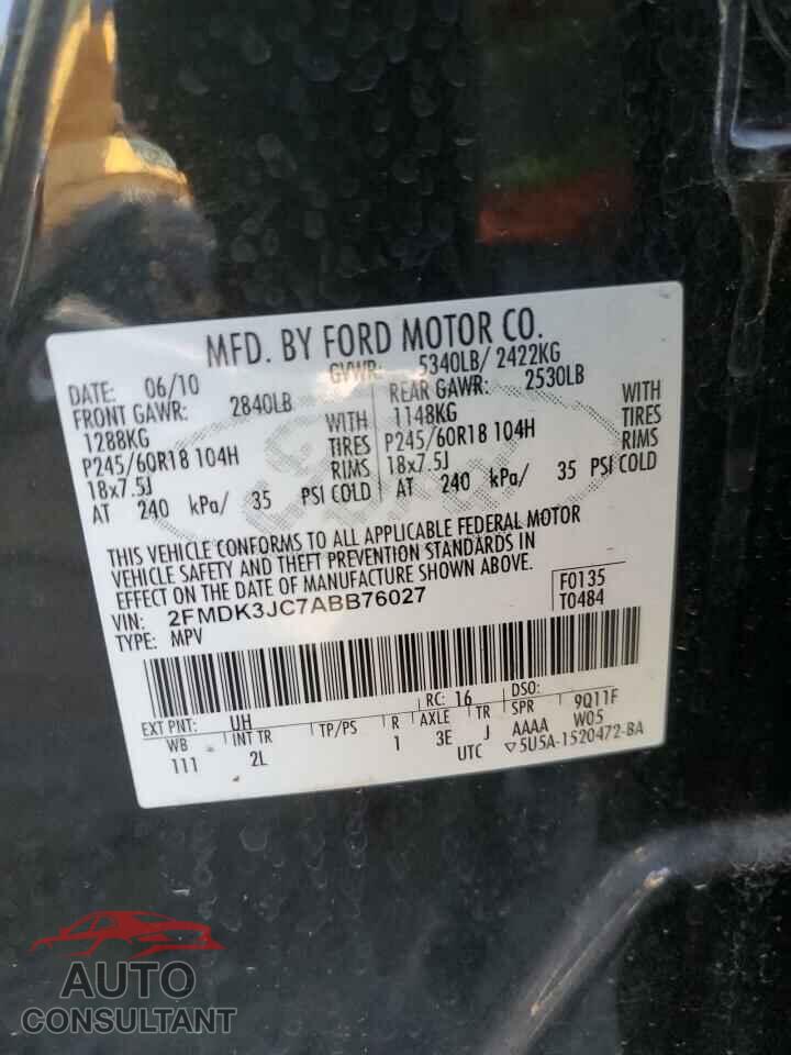 FORD EDGE 2010 - 2FMDK3JC7ABB76027