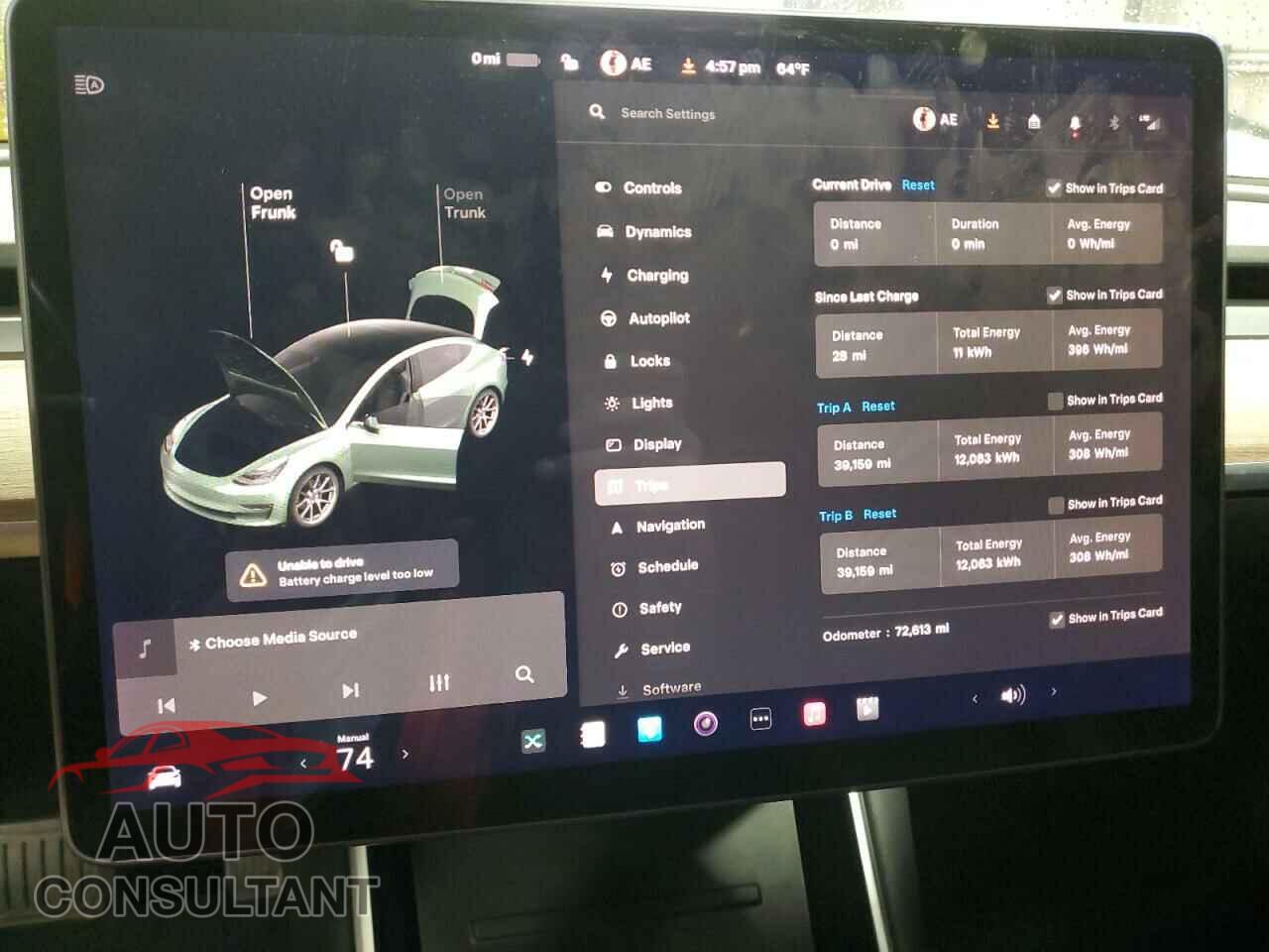 TESLA MODEL 3 2019 - 5YJ3E1EA2KF396166