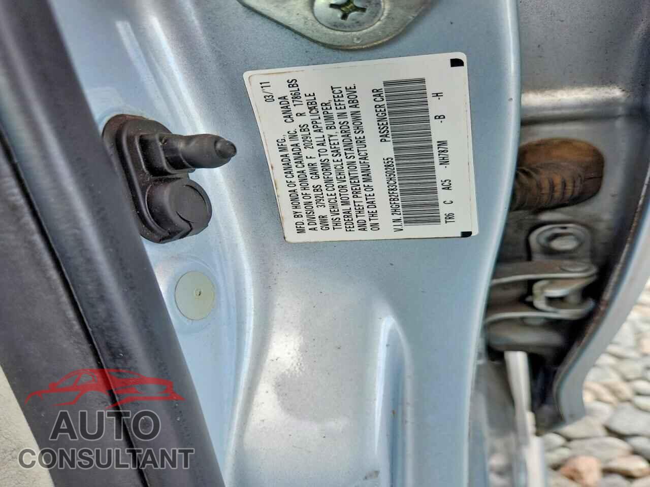 HONDA CIVIC 2012 - 2HGFB2F83CH502855
