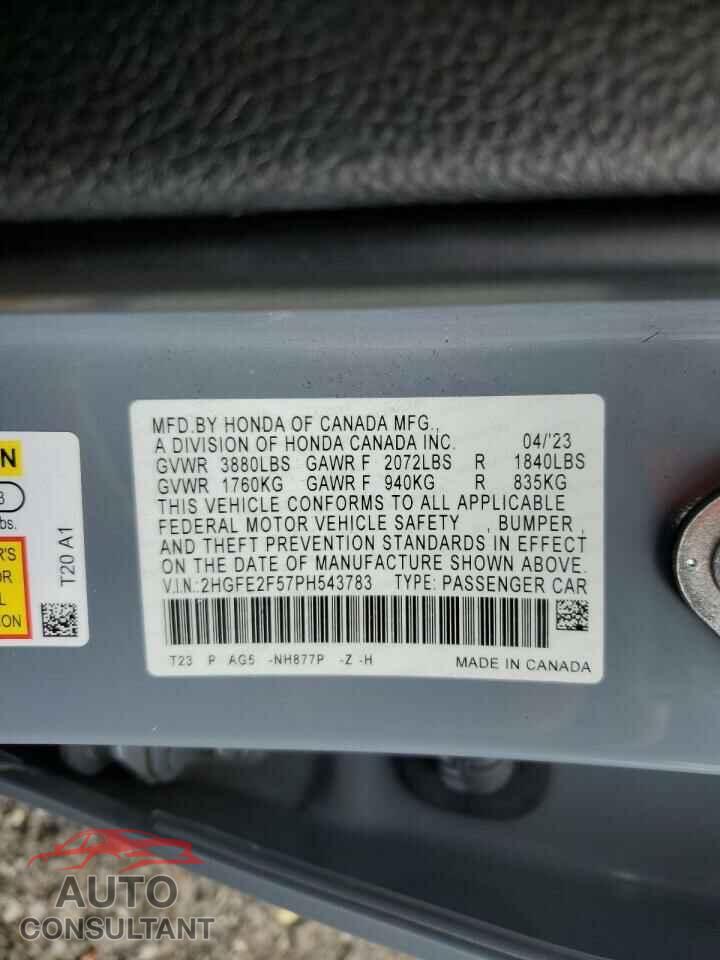HONDA CIVIC 2023 - 2HGFE2F57PH543783