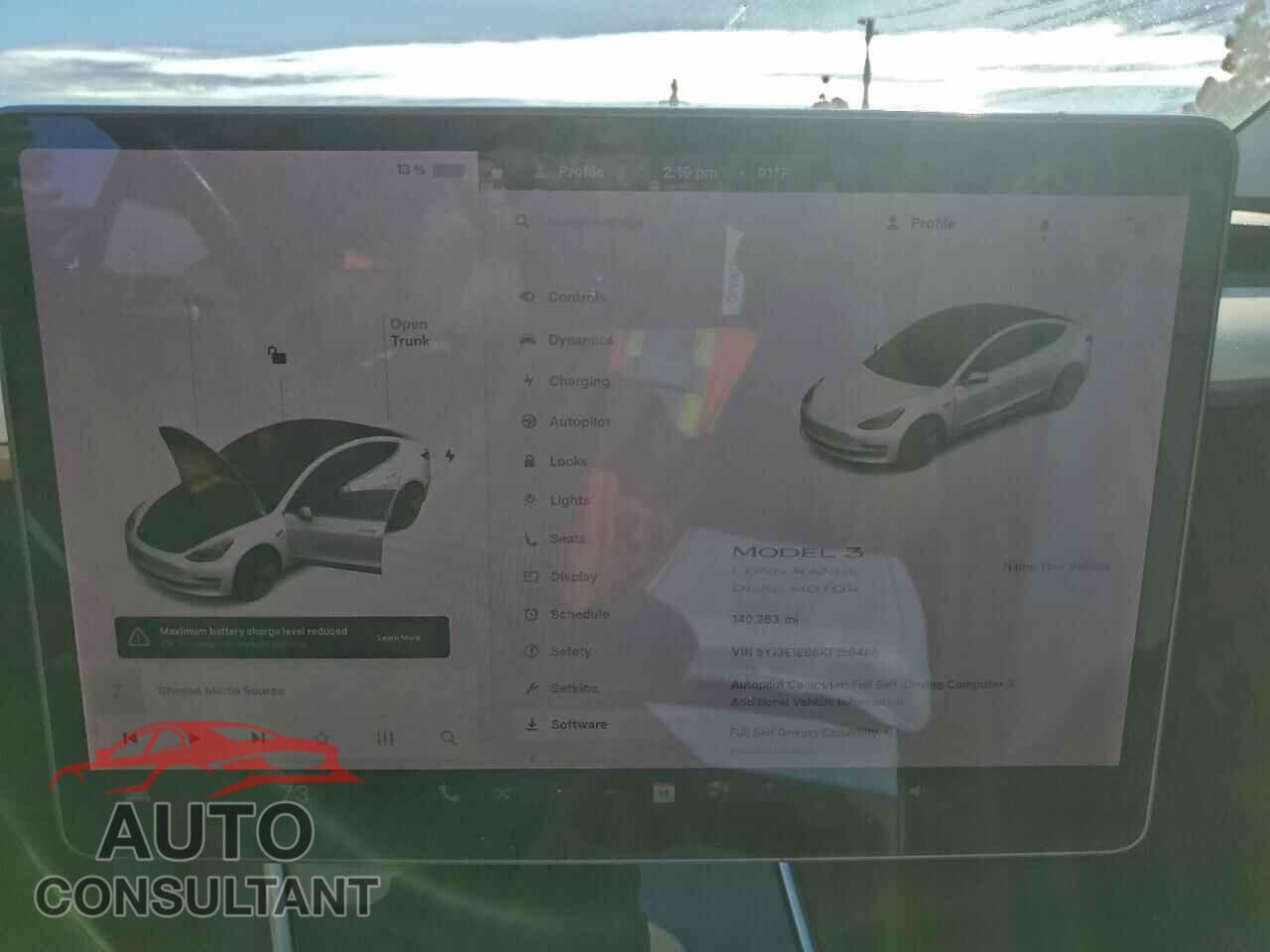 TESLA MODEL 3 2019 - 5YJ3E1EB6KF150486