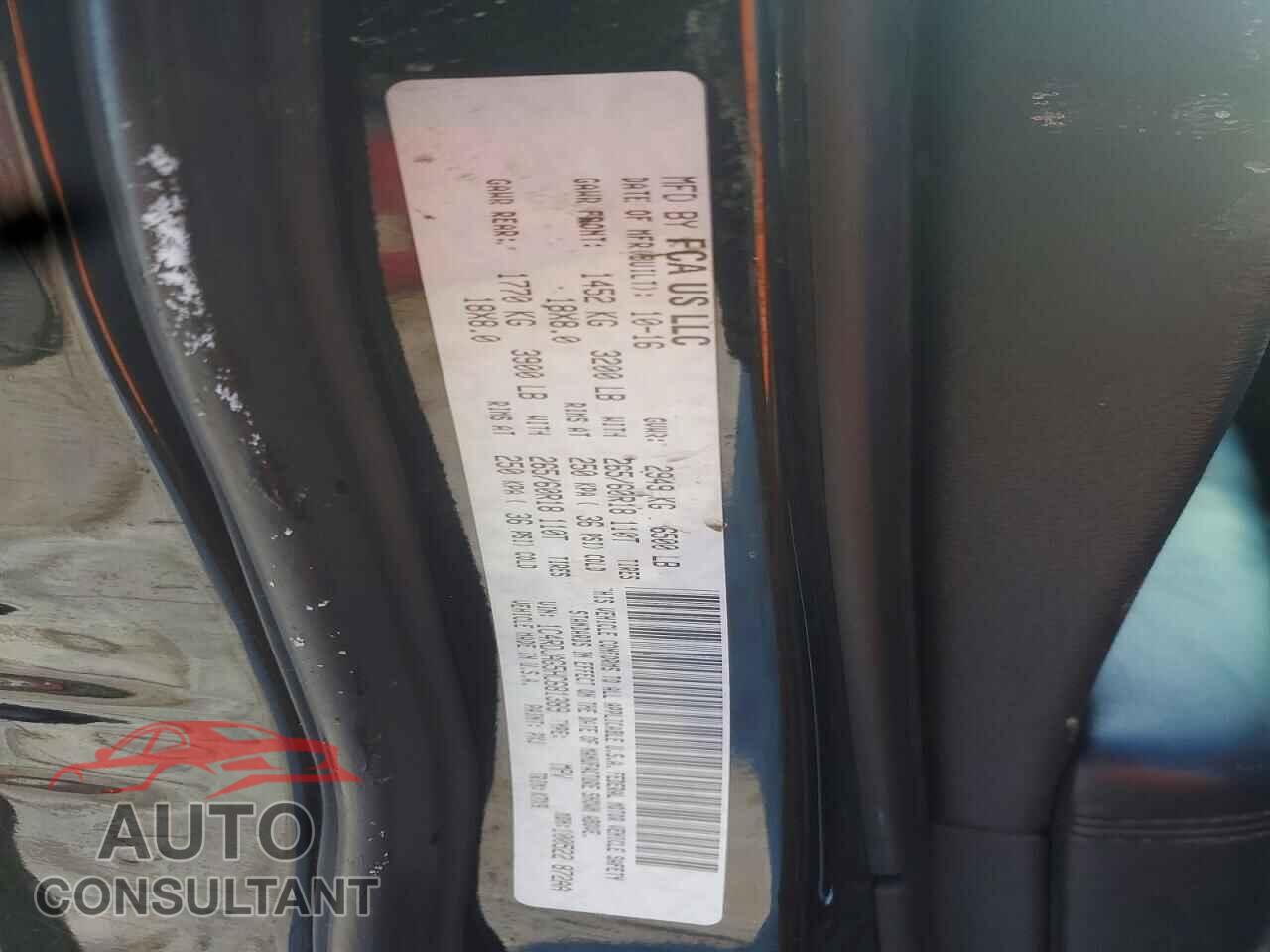 DODGE DURANGO 2017 - 1C4RDJAG5HC681389