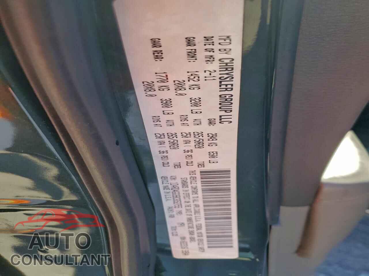 DODGE DURANGO 2011 - 1D4RD4GG9BC652755