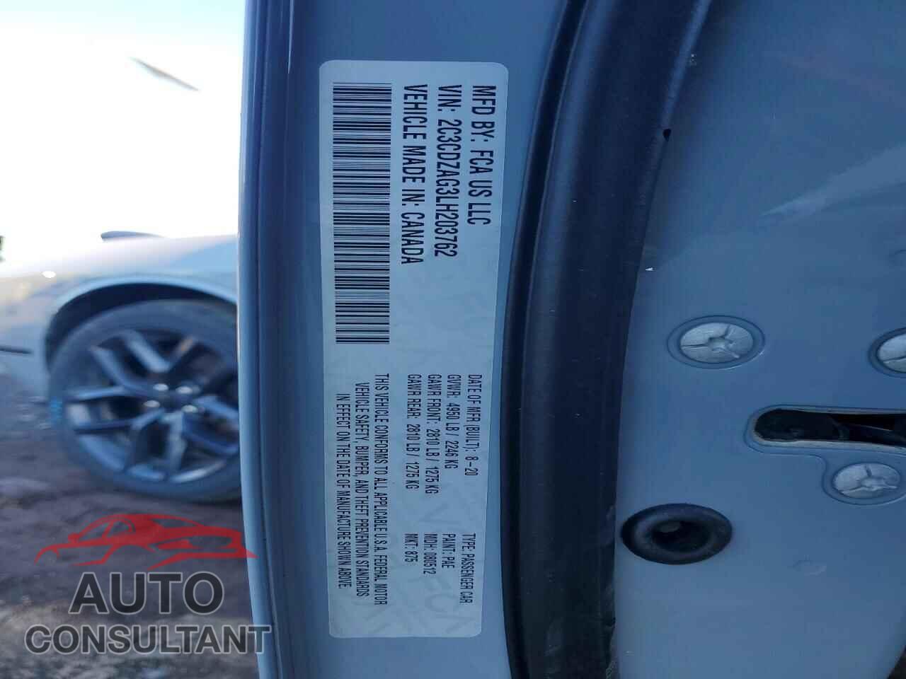 DODGE CHALLENGER 2020 - 2C3CDZAG3LH203762