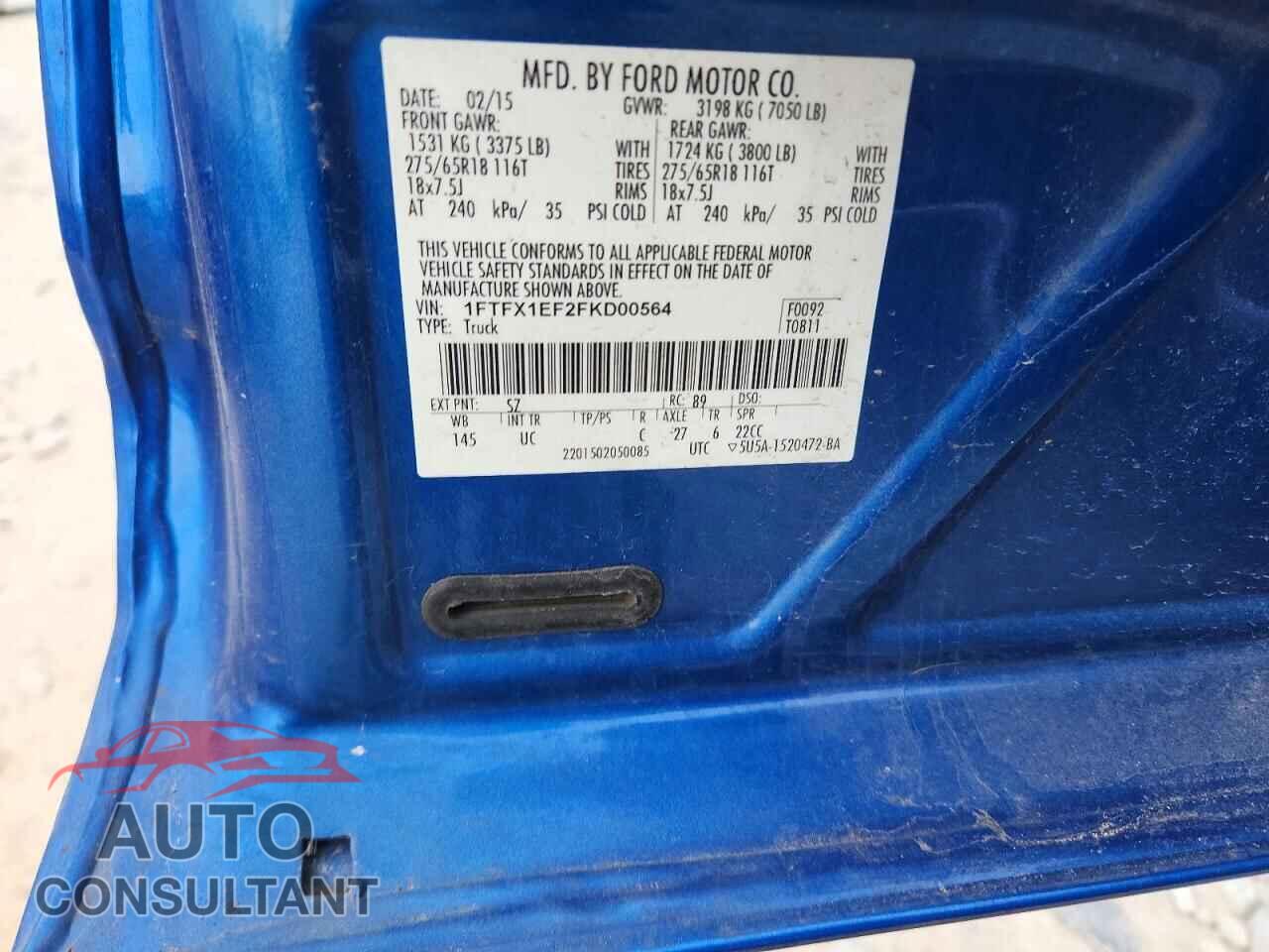FORD F150 2015 - 1FTFX1EF2FKD00564
