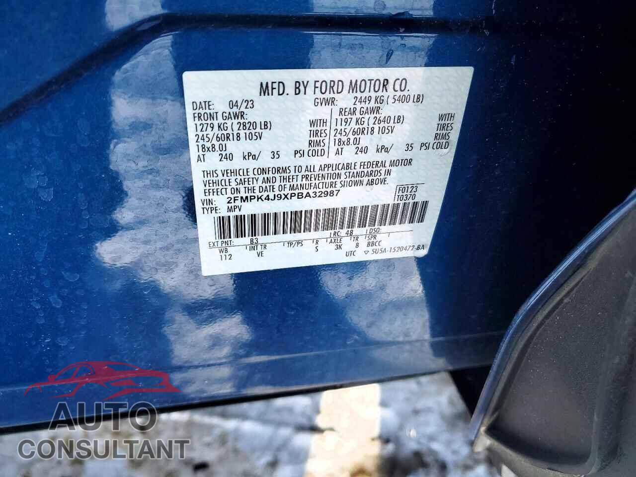 FORD EDGE 2023 - 2FMPK4J9XPBA32987
