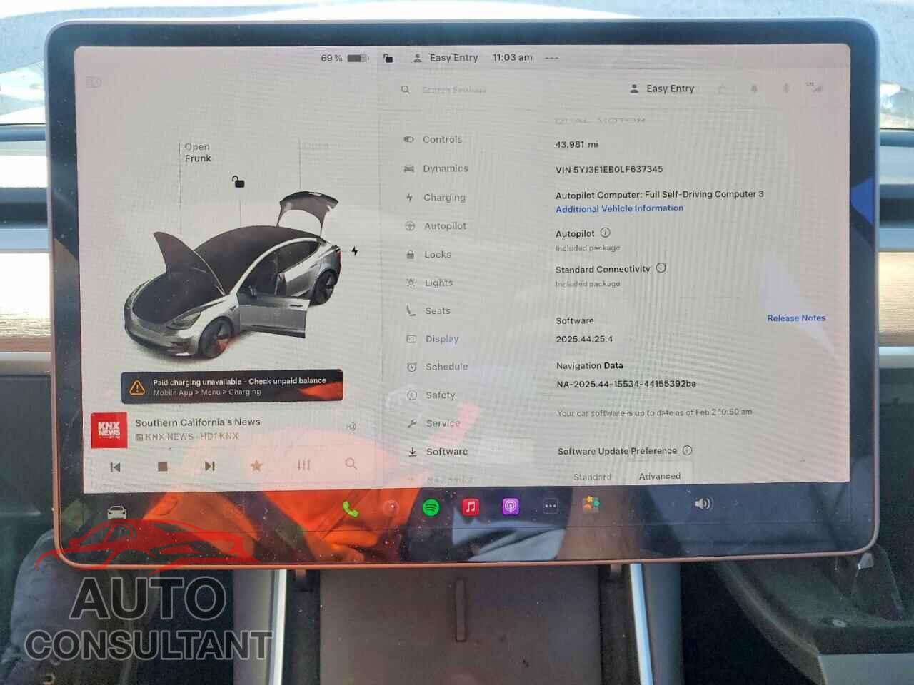 TESLA MODEL 3 2020 - 5YJ3E1EB0LF637345