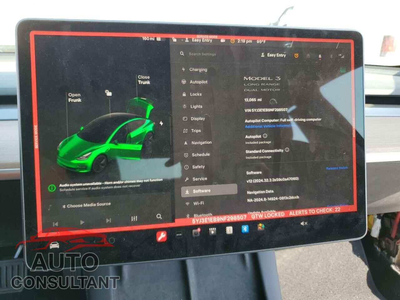 TESLA MODEL 3 2022 - 5YJ3E1EB9NF298507