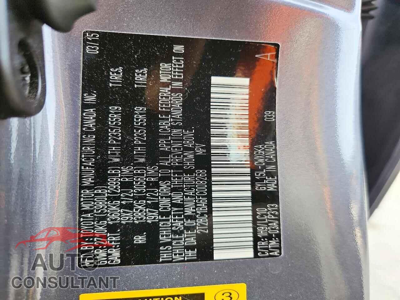 LEXUS RX450 2015 - 2T2BC1BA6FC008268
