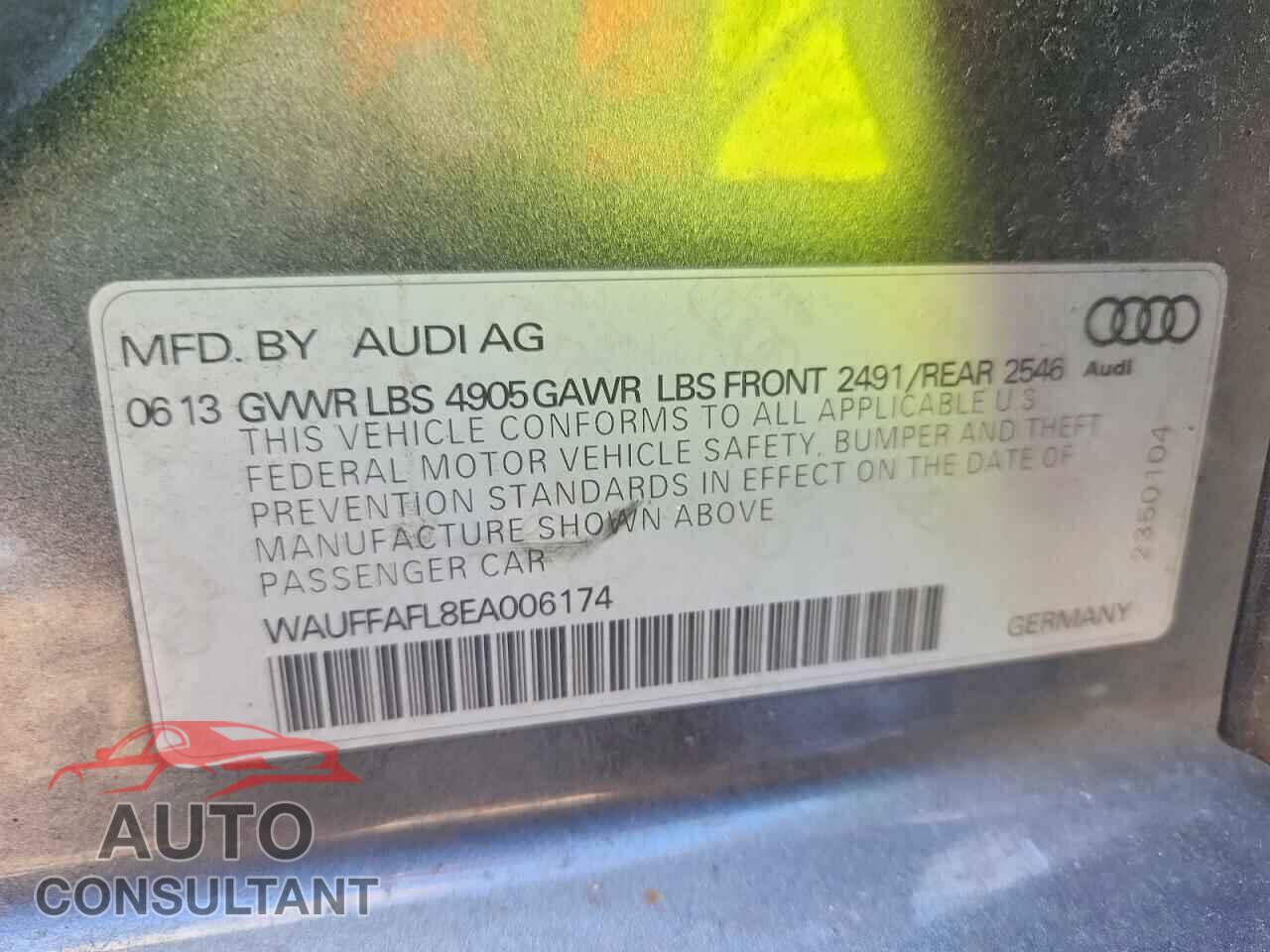 AUDI A4 2014 - WAUFFAFL8EA006174
