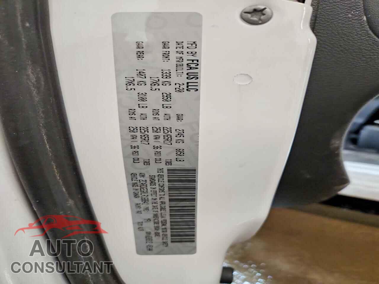 DODGE CARAVAN 2020 - 2C4RDGEG0LR168841