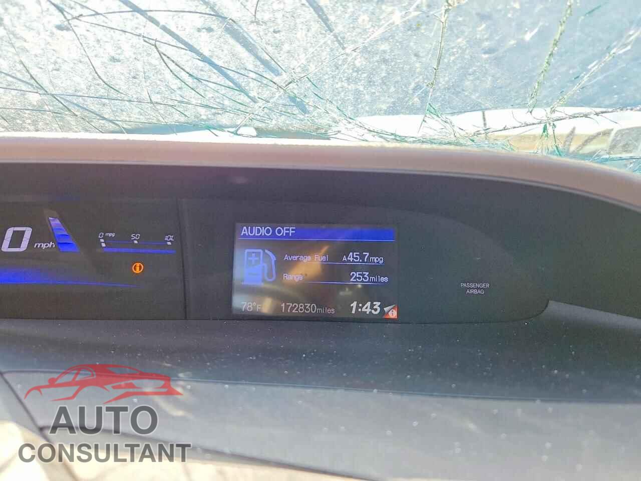 HONDA CIVIC 2012 - JHMFB4F23CS008654