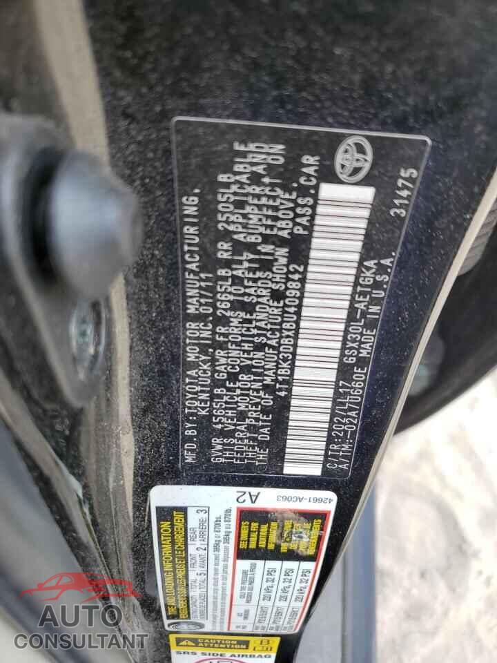 TOYOTA AVALON 2011 - 4T1BK3DBXBU409842