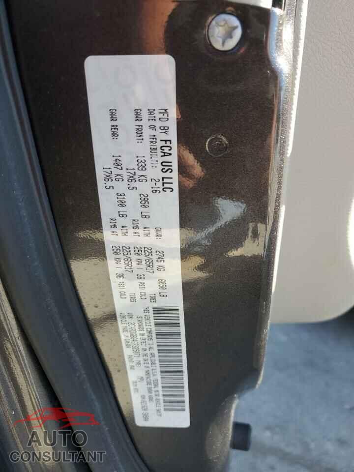 DODGE CARAVAN 2016 - 2C4RDGBG4GR325071