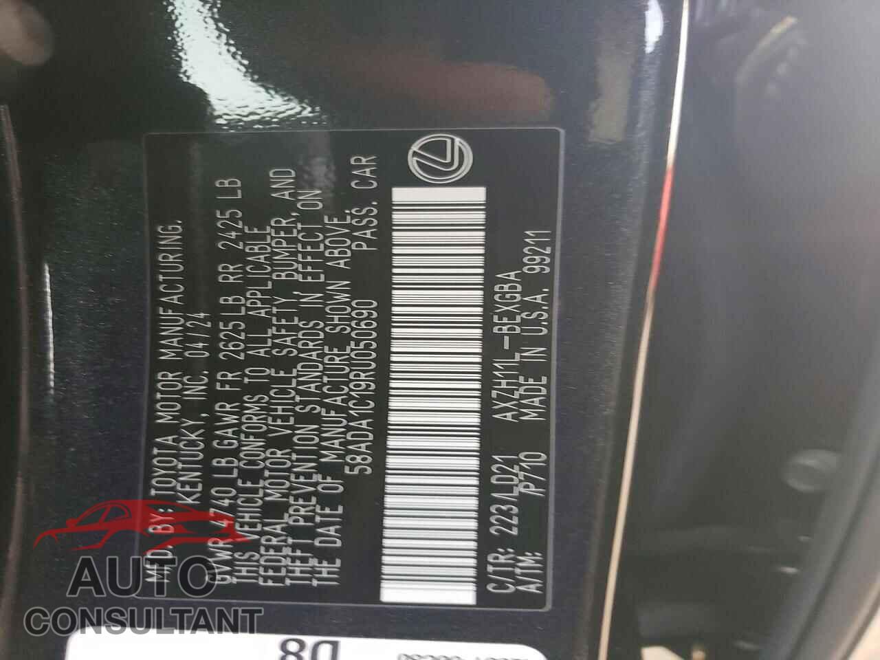 LEXUS ES300 2024 - 58ADA1C19RU050690