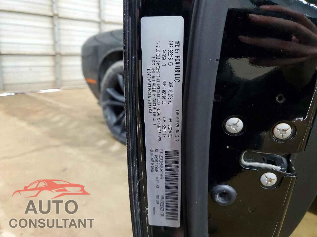 DODGE CHALLENGER 2018 - 2C3CDZAG3JH310078