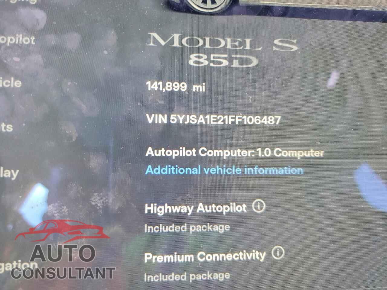 TESLA CYBERTRUCK 2015 - 5YJSA1E21FF106487