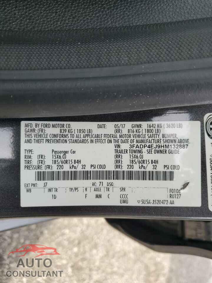 FORD FIESTA 2017 - 3FADP4EJ9HM132887