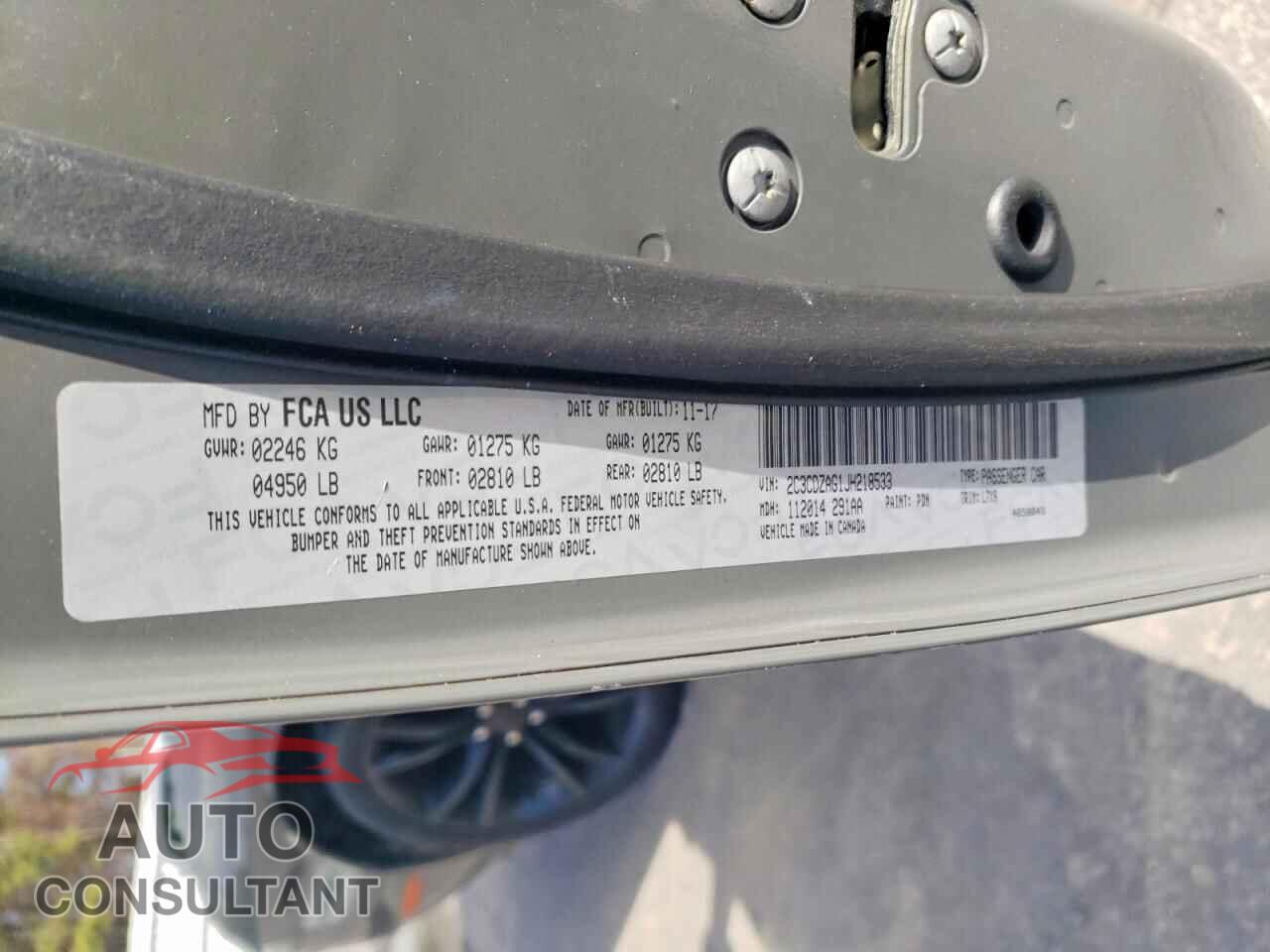 DODGE CHALLENGER 2018 - 2C3CDZAG1JH218533
