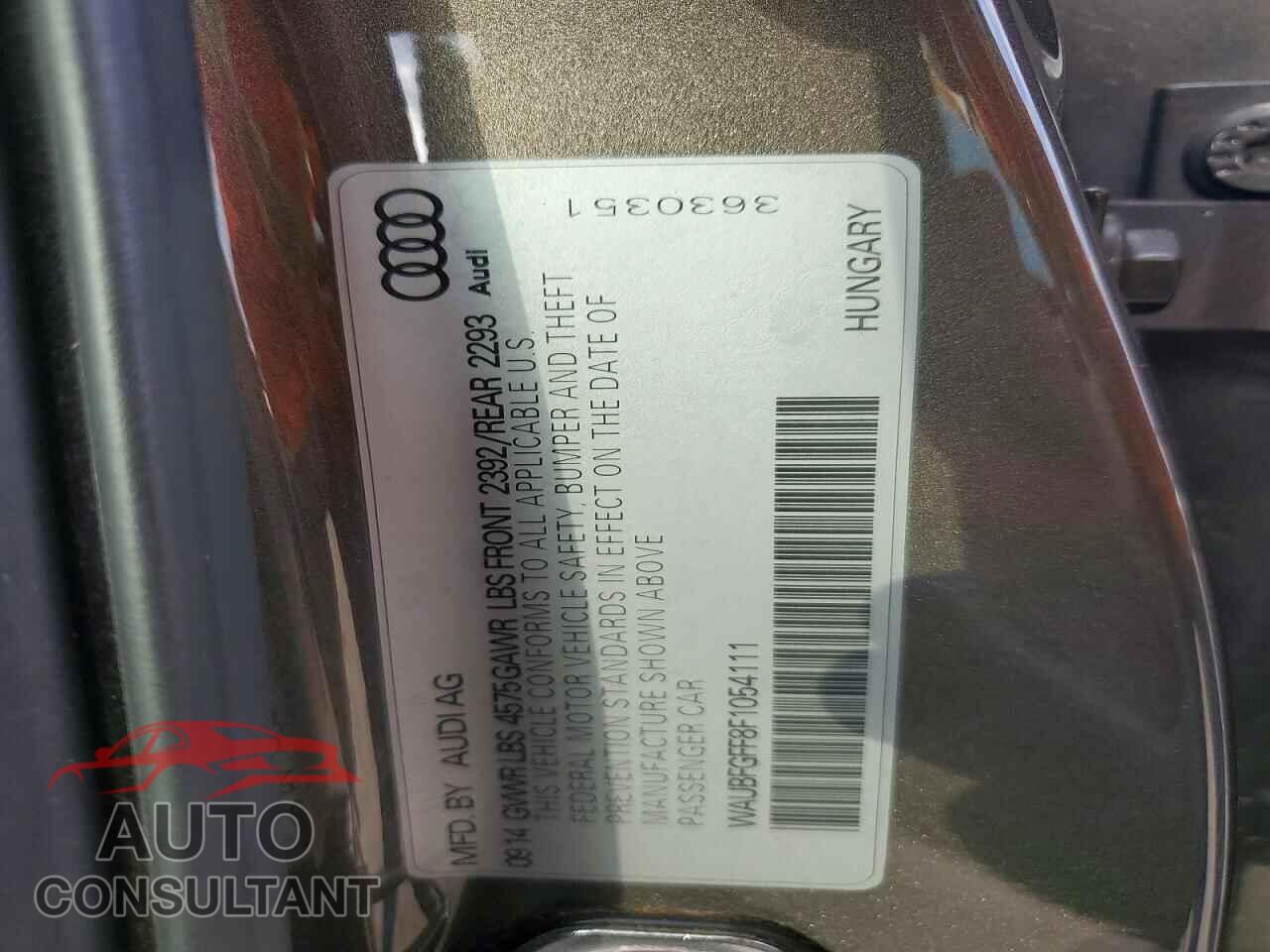 AUDI A3 2015 - WAUBFGFF8F1054111