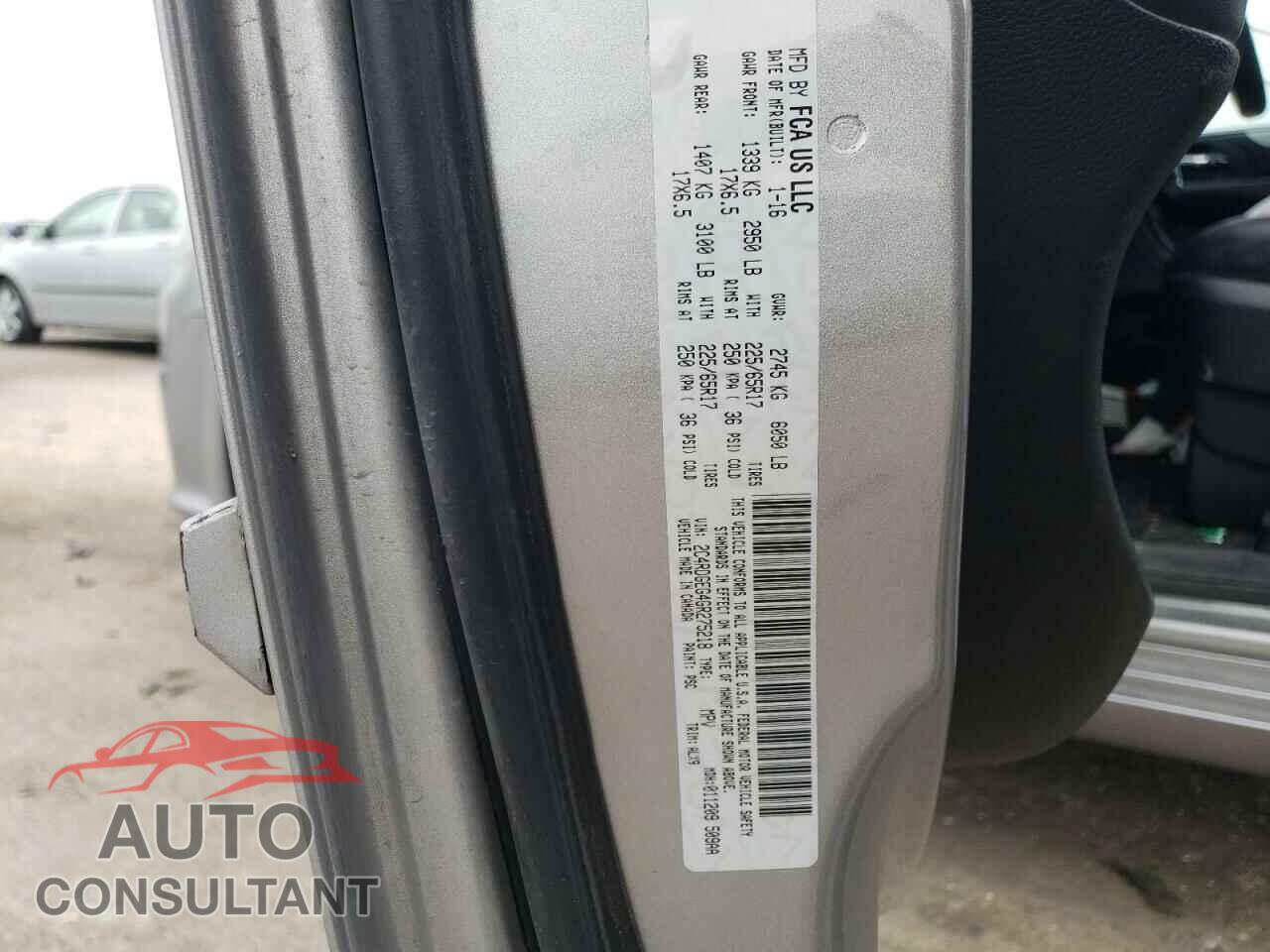 DODGE CARAVAN 2016 - 2C4RDGEG4GR275218