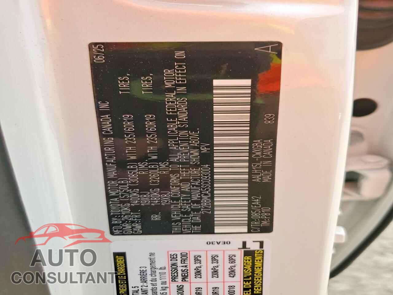 LEXUS UNKNOWN 2025 - 2T2BBMCA5SC093004