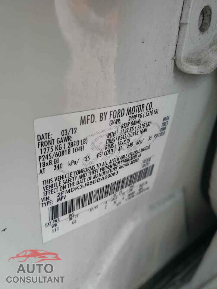 FORD EDGE 2013 - 2FMDK3J95DBA06063