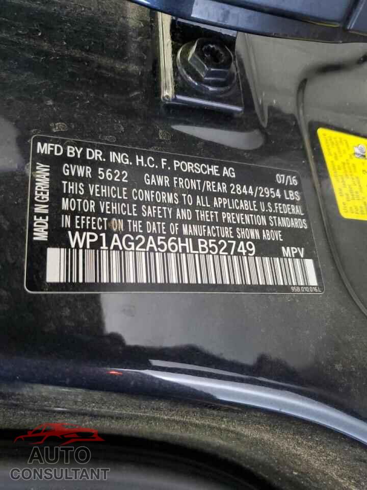 PORSCHE MACAN 2017 - WP1AG2A56HLB52749