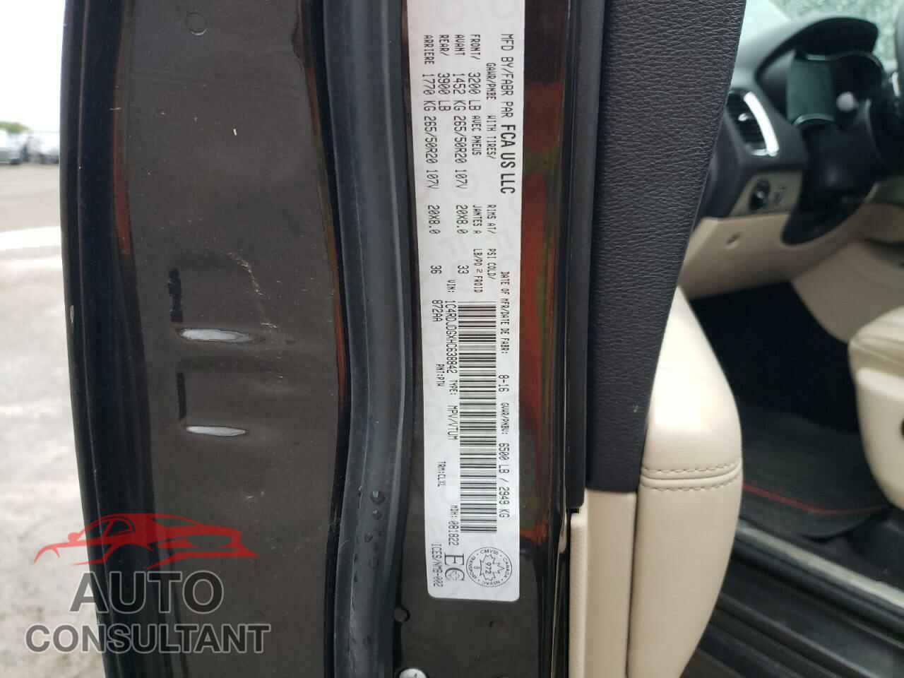 DODGE DURANGO 2017 - 1C4RDJDGXHC638842