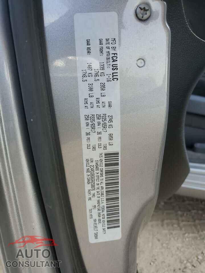 DODGE CARAVAN 2016 - 2C4RDGBG6GR258876
