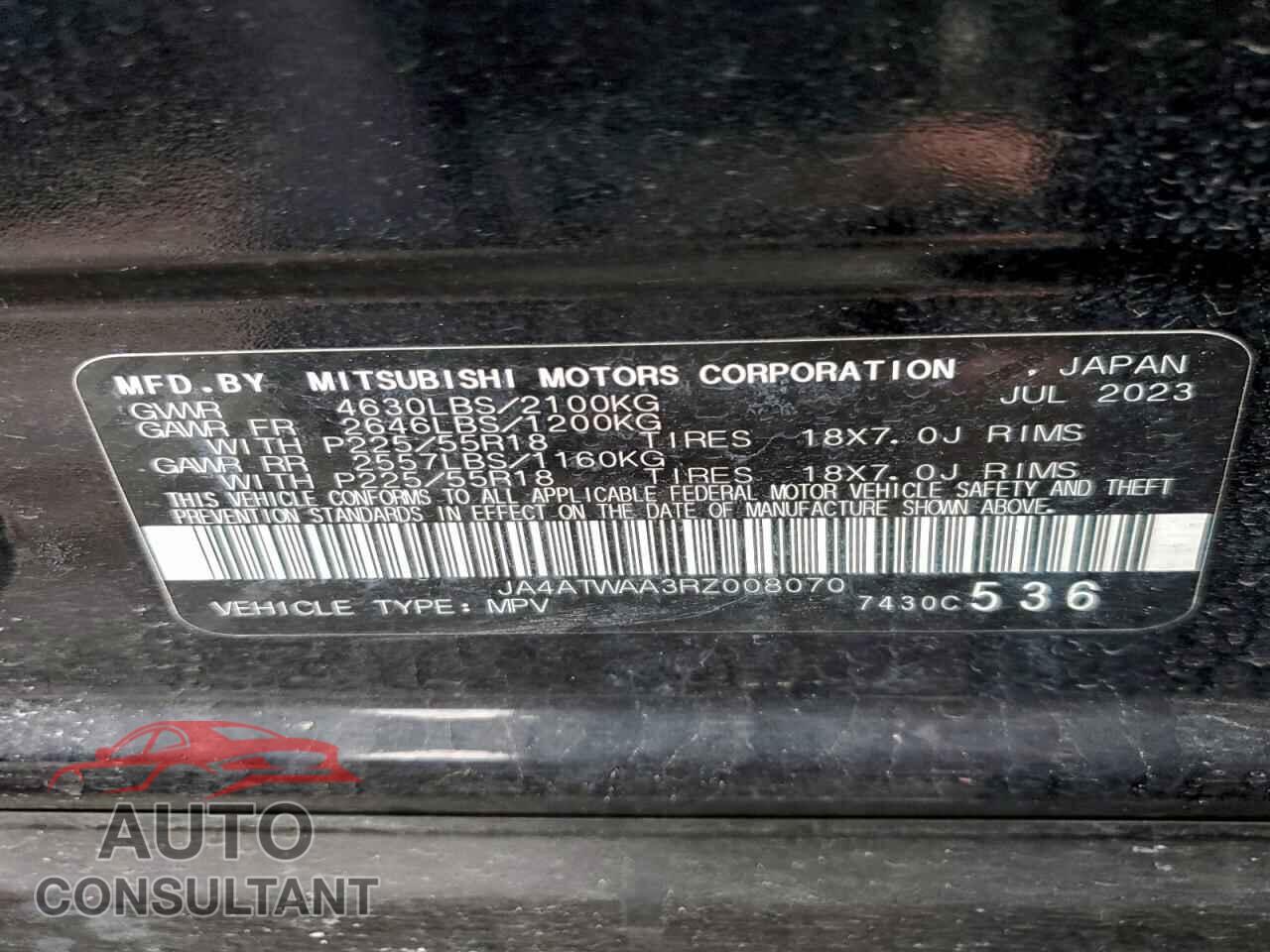 MITSUBISHI ECLIPSE 2024 - JA4ATWAA3RZ008070