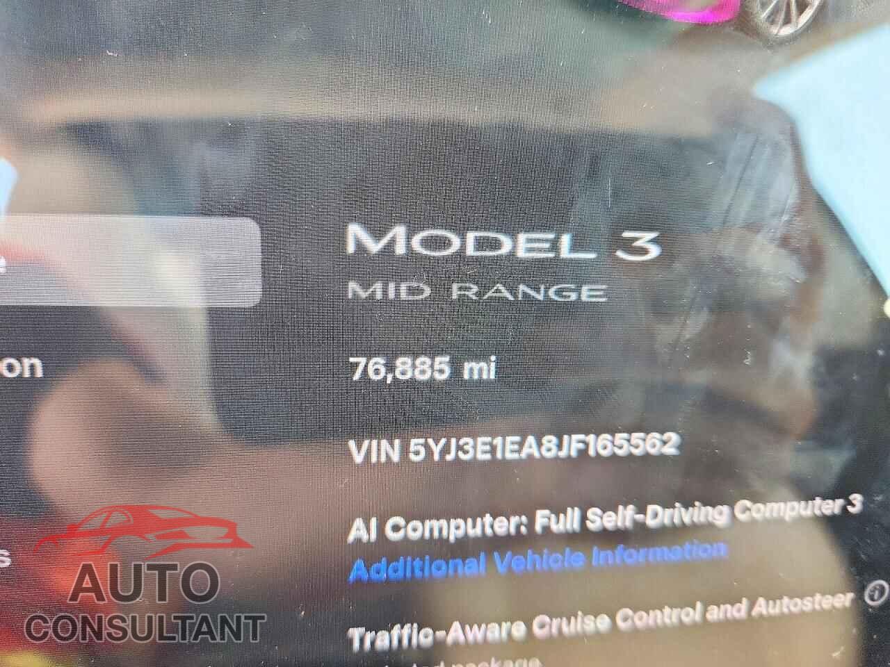 TESLA MODEL 3 2018 - 5YJ3E1EA8JF165562