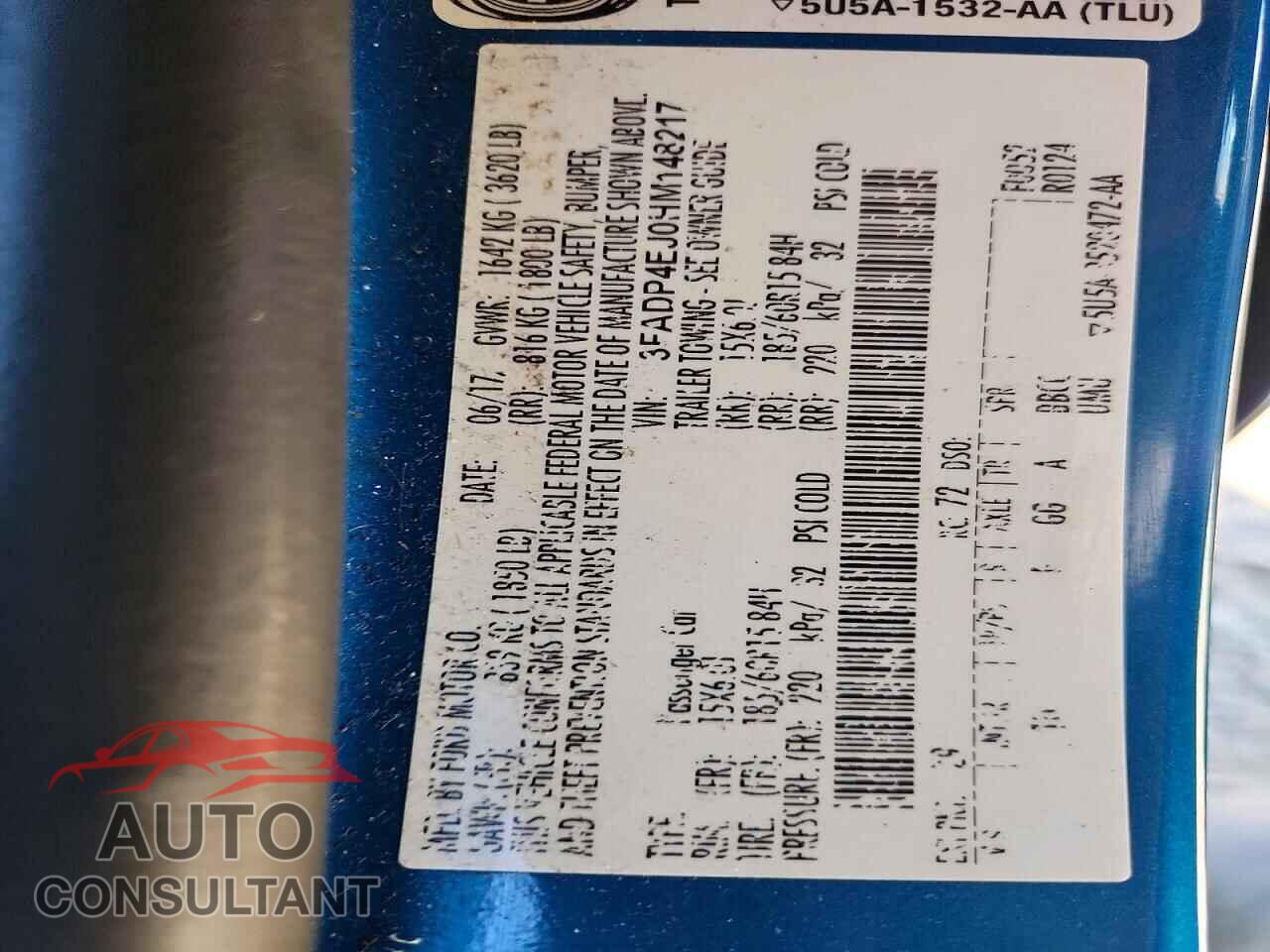 FORD FIESTA 2017 - 3FADP4EJ0HM148217
