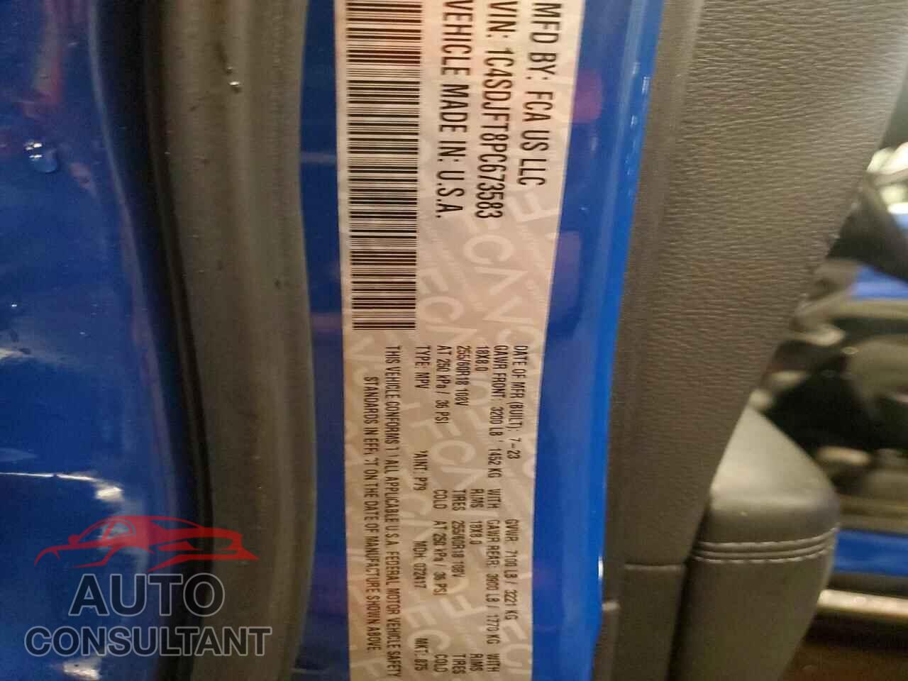 DODGE DURANGO 2023 - 1C4SDJFT8PC673583