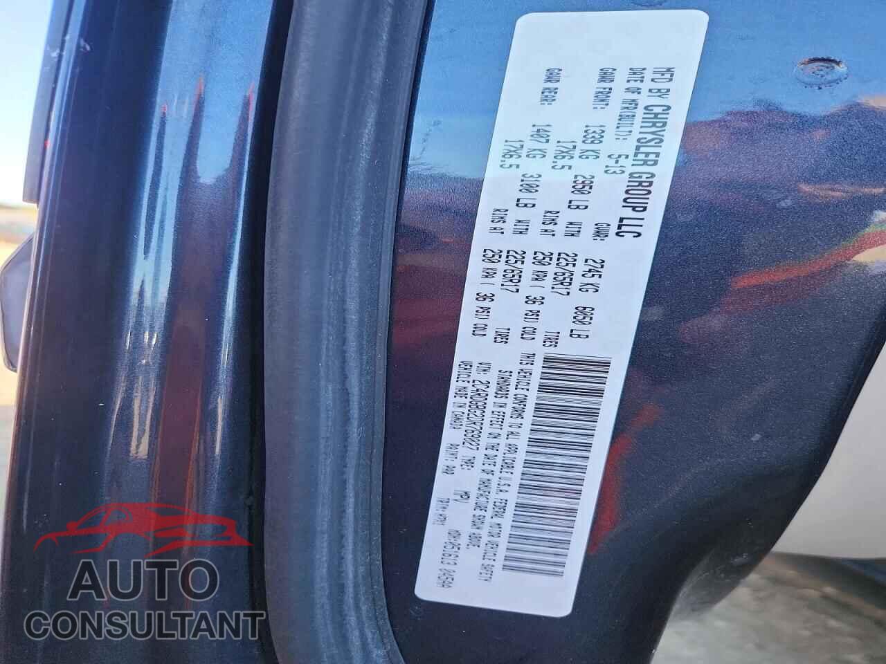 DODGE CARAVAN 2013 - 2C4RDGBG2DR769027