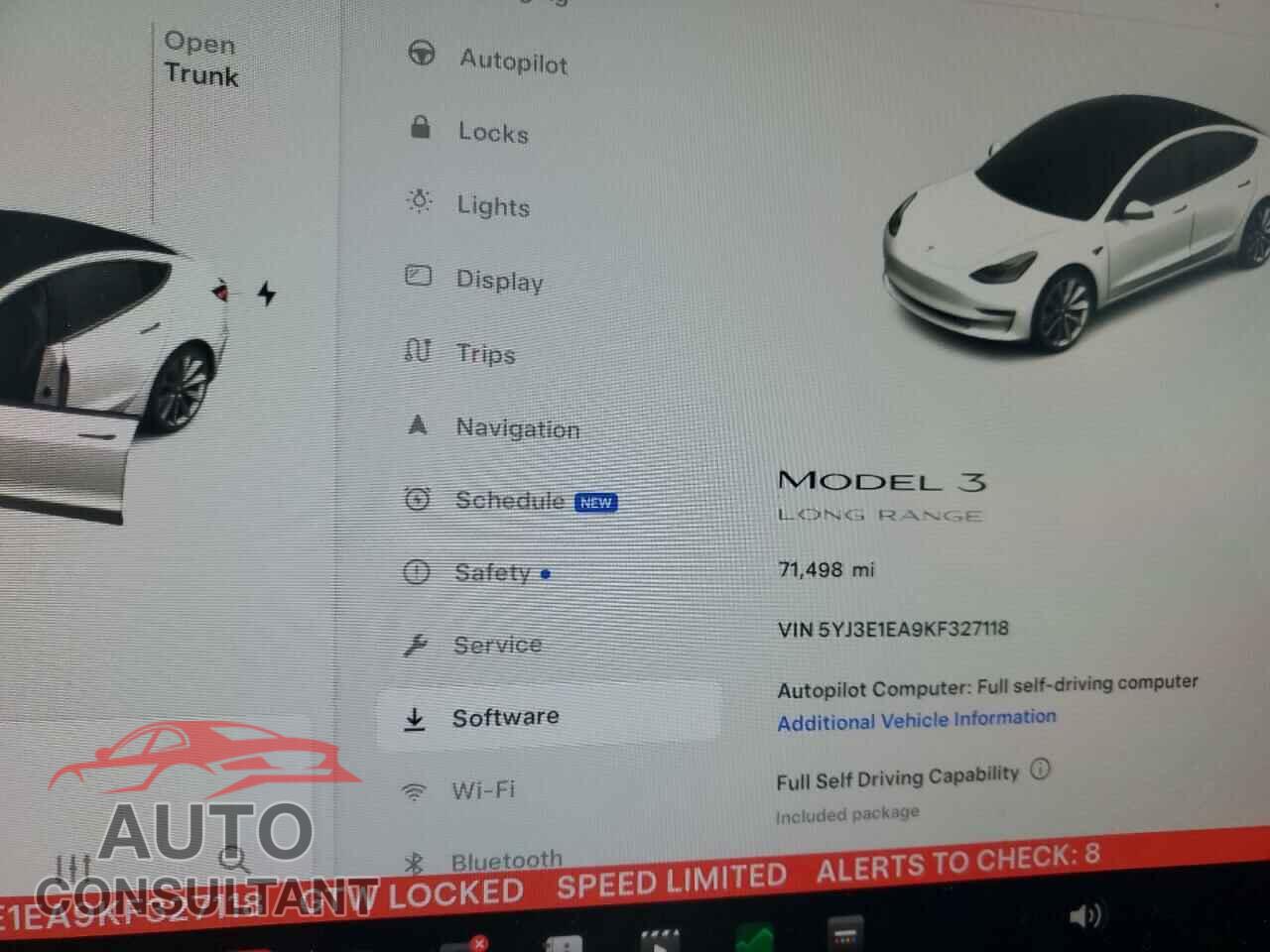 TESLA MODEL 3 2019 - 5YJ3E1EA9KF327118