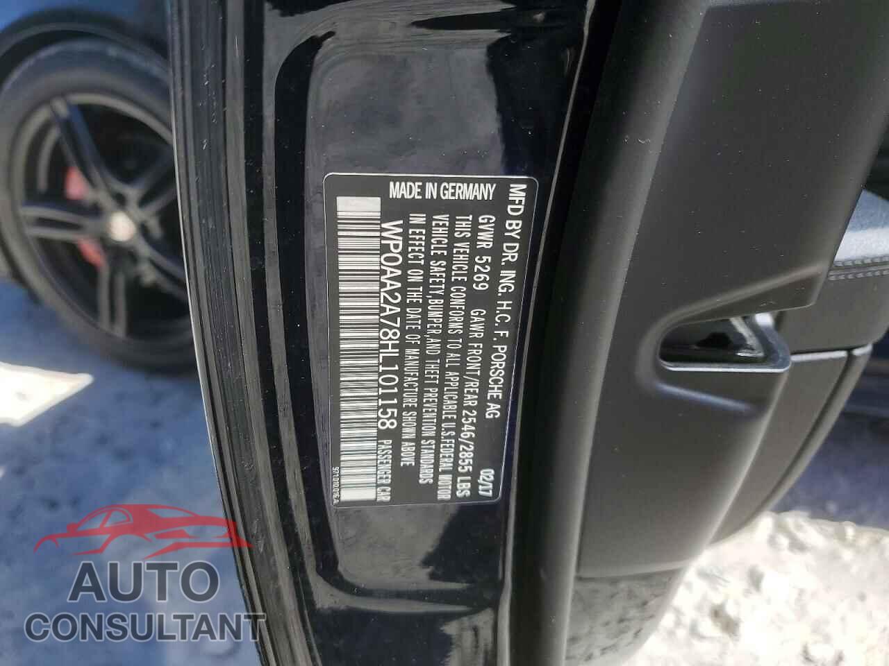 PORSCHE PANAMERA 2017 - WP0AA2A78HL101158