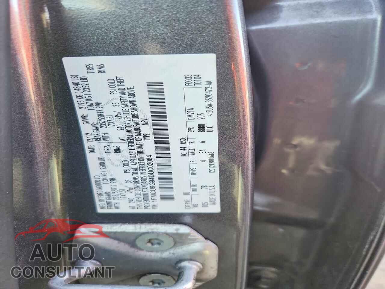 FORD ESCAPE 2013 - 1FMCU9G94DUC02084