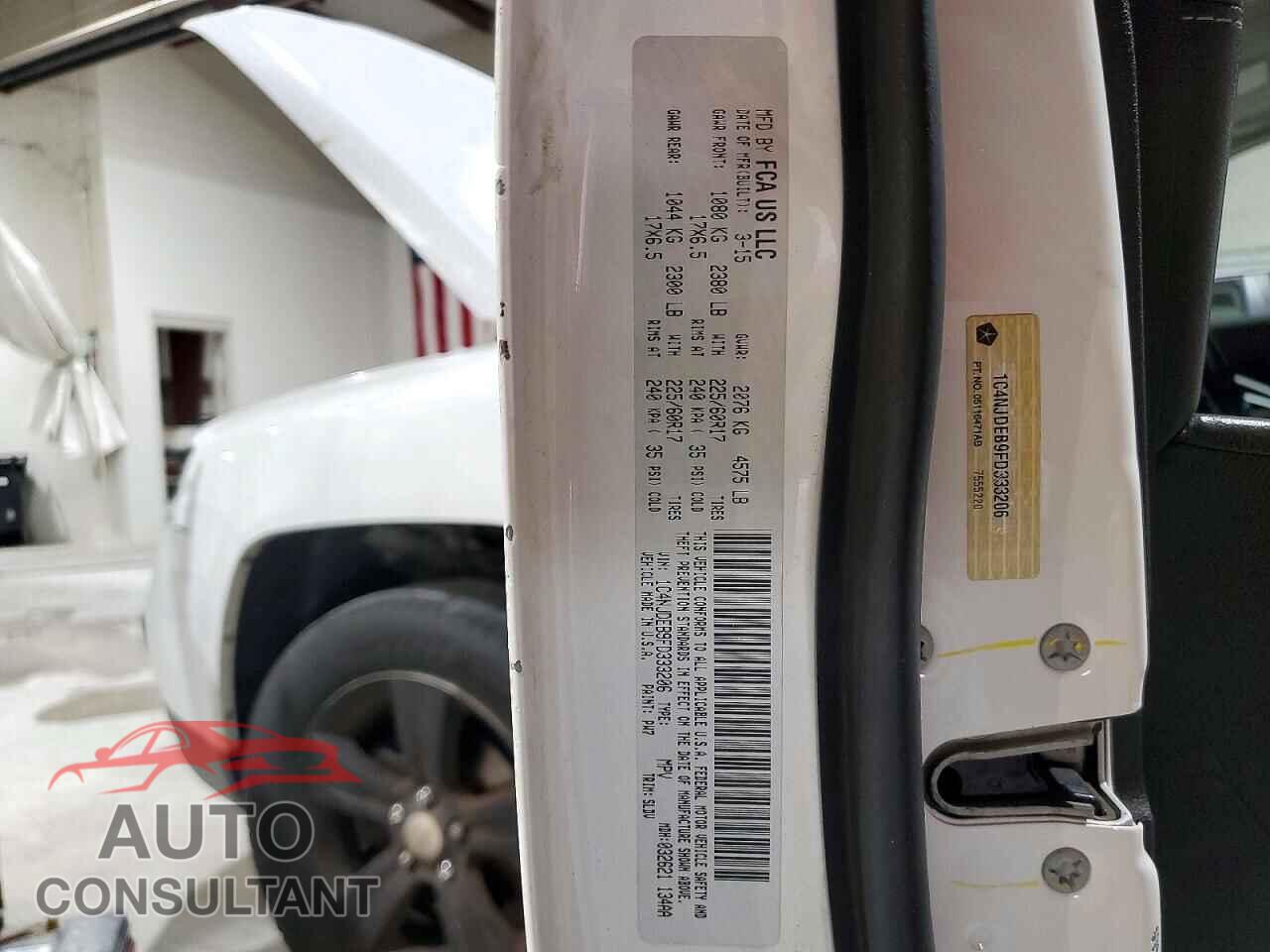 JEEP COMPASS 2015 - 1C4NJDEB9FD333206