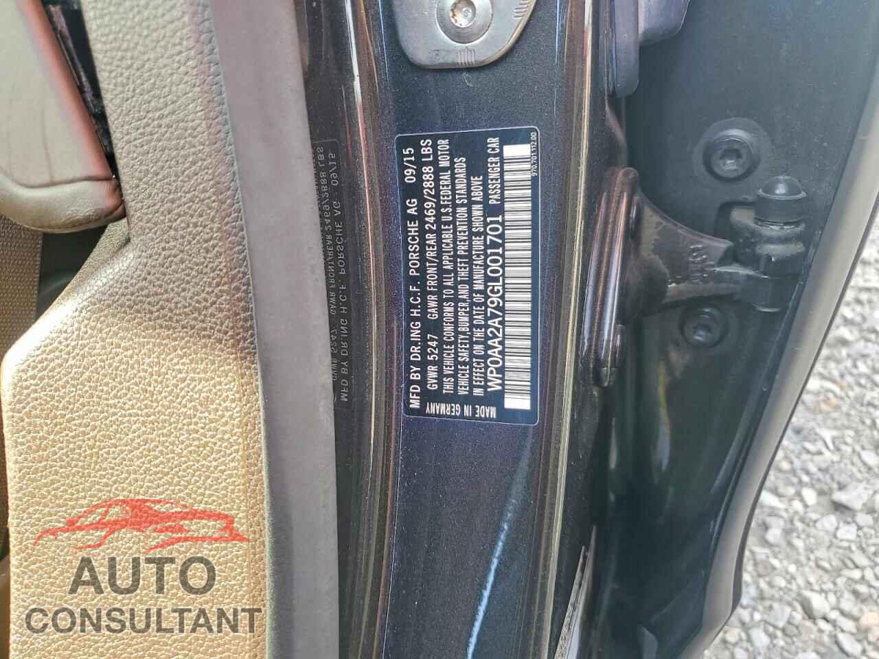 PORSCHE PANAMERA 2016 - WP0AA2A79GL001701