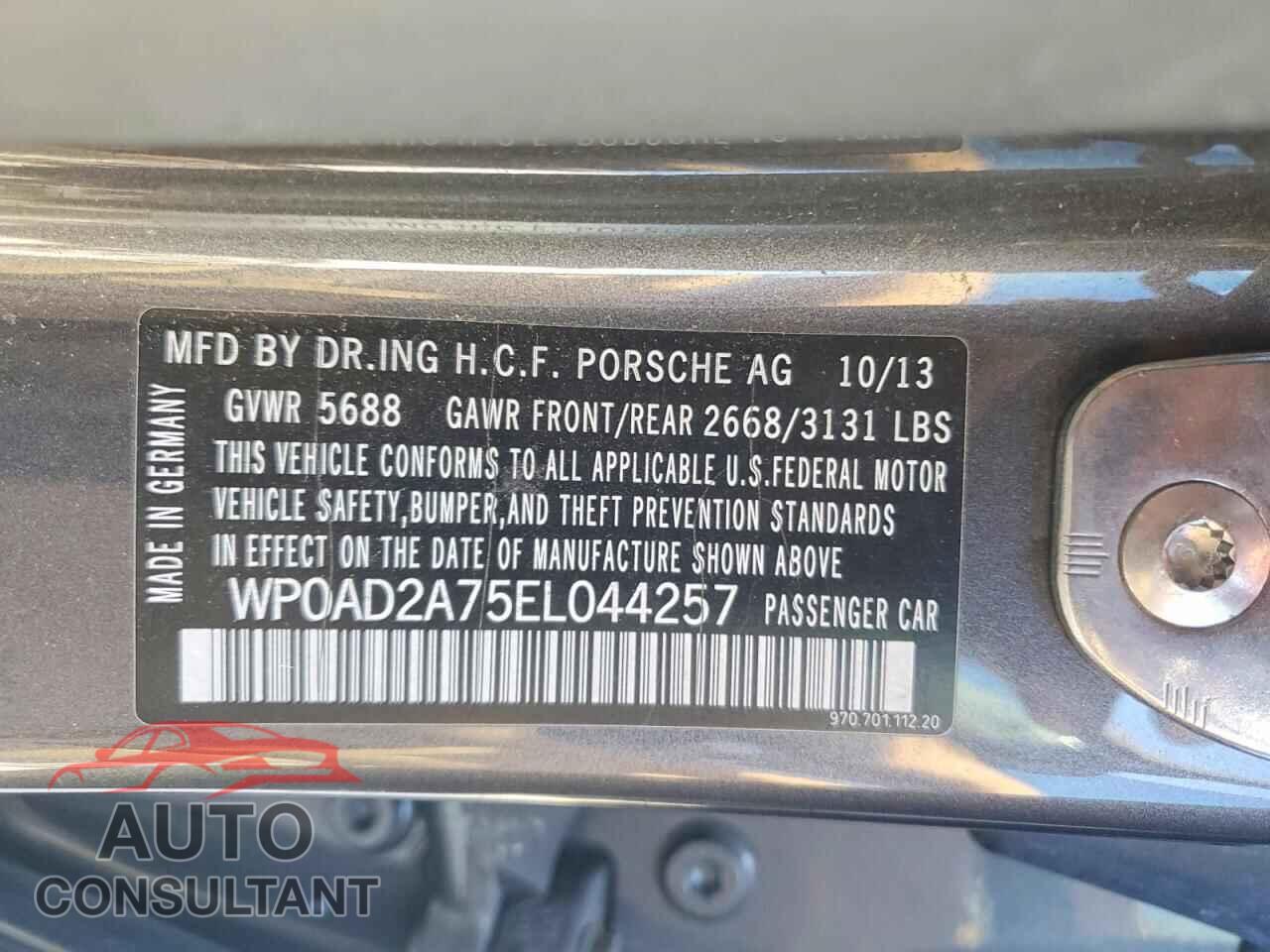 PORSCHE PANAMERA 2014 - WP0AD2A75EL044257