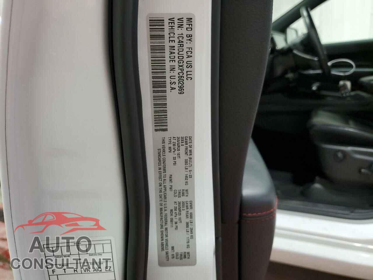 DODGE DURANGO 2023 - 1C4RDJDGXPC602969