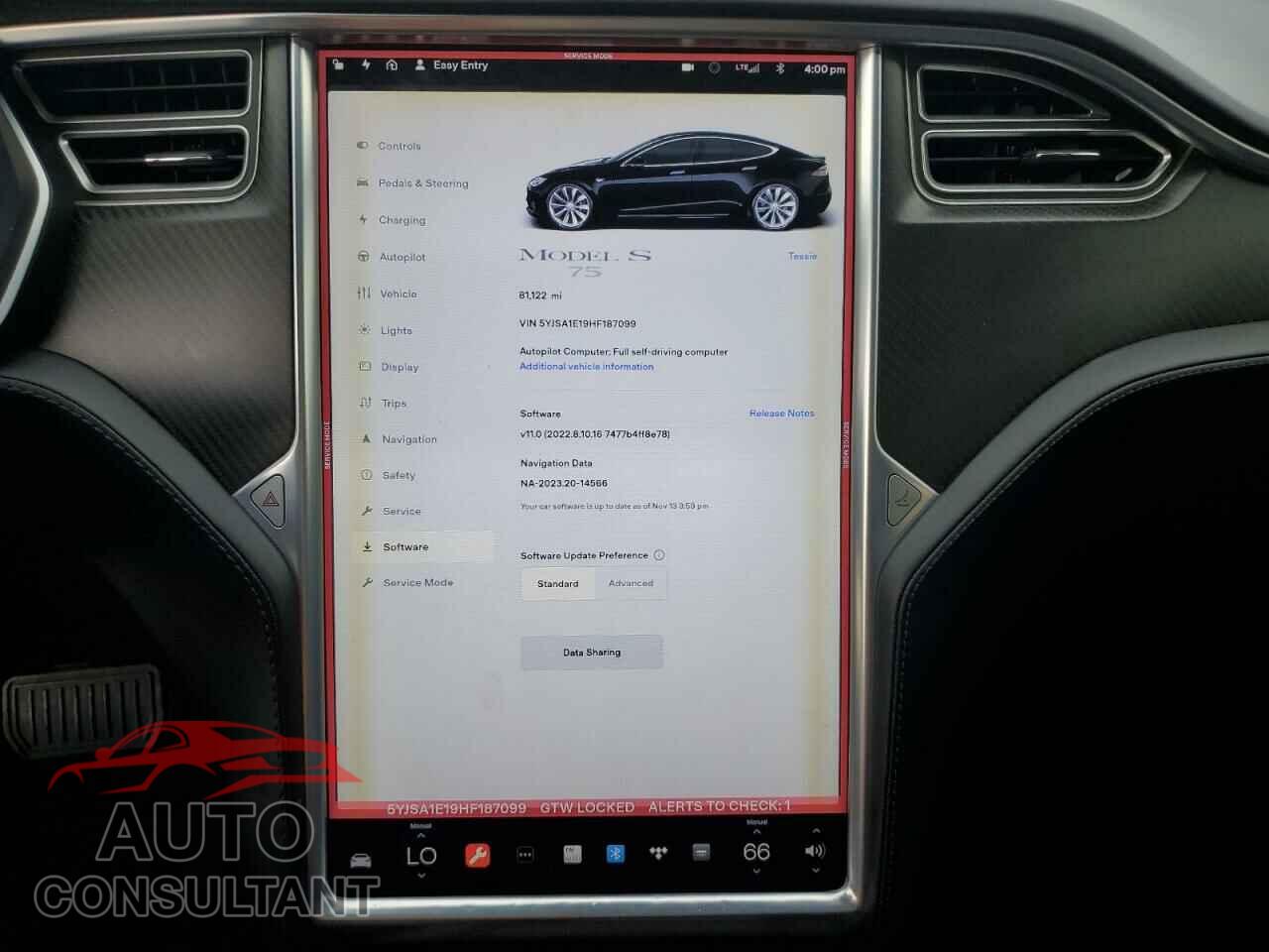 TESLA MODEL S 2017 - 5YJSA1E19HF187099