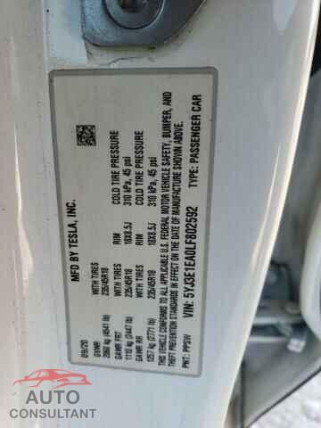 TESLA MODEL 3 2020 - 5YJ3E1EA0LF802592