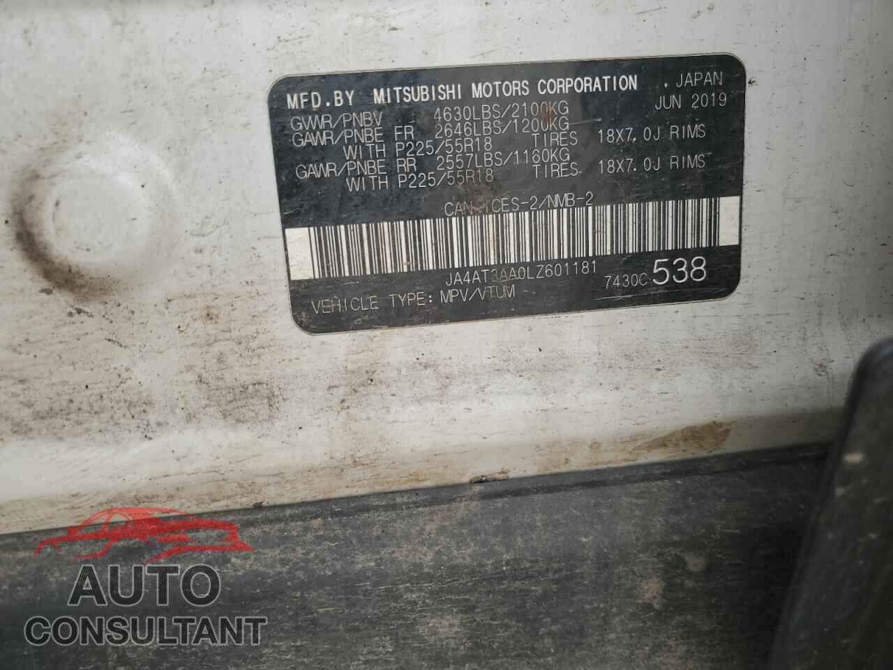 MITSUBISHI ECLIPSE 2020 - JA4AT3AA0LZ601181