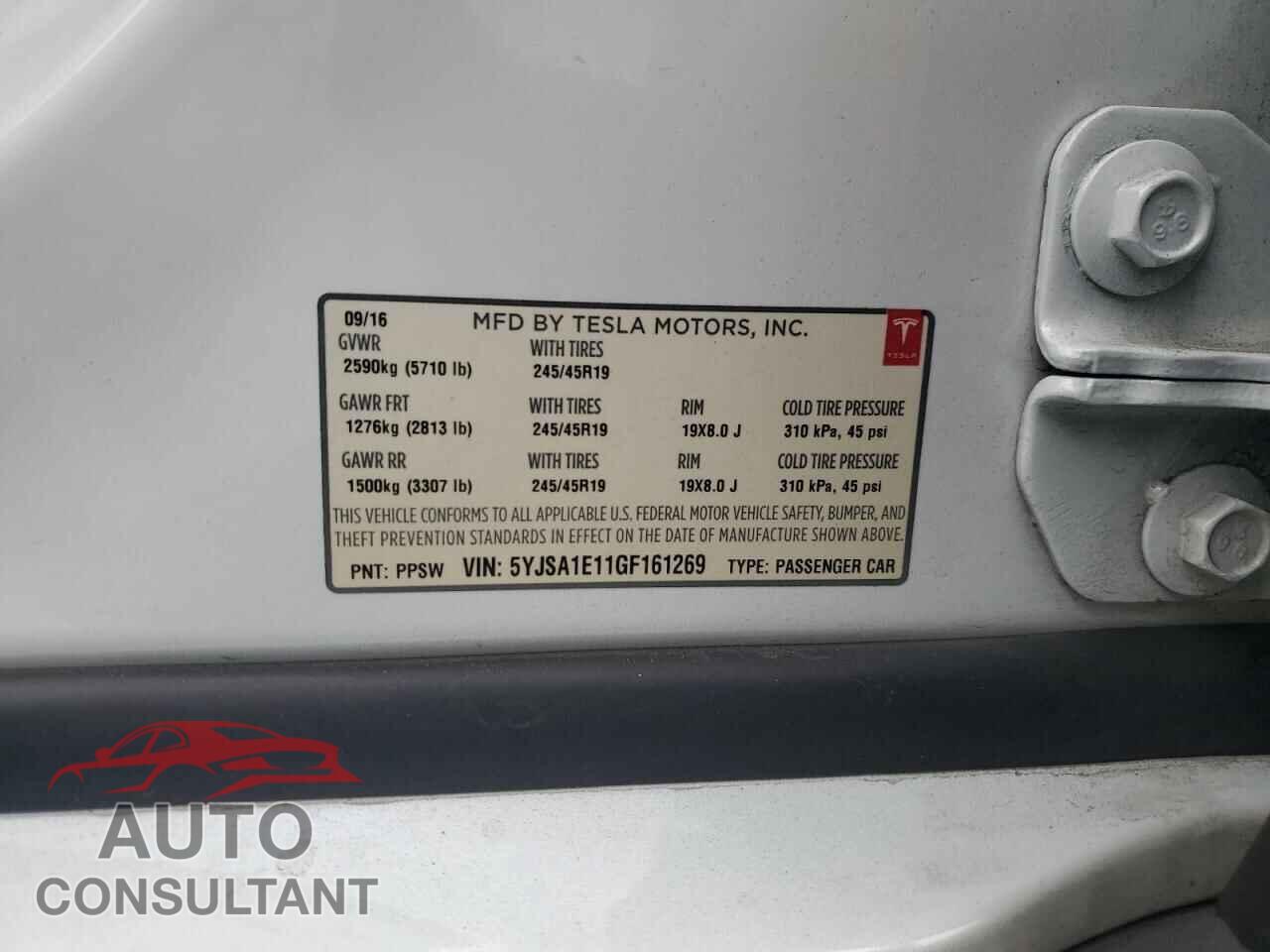 TESLA MODEL S 2016 - 5YJSA1E11GF161269
