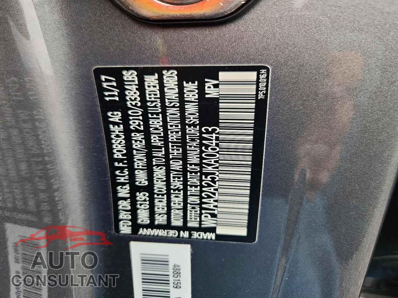 PORSCHE CAYENNE 2018 - WP1AA2A25JKA06443