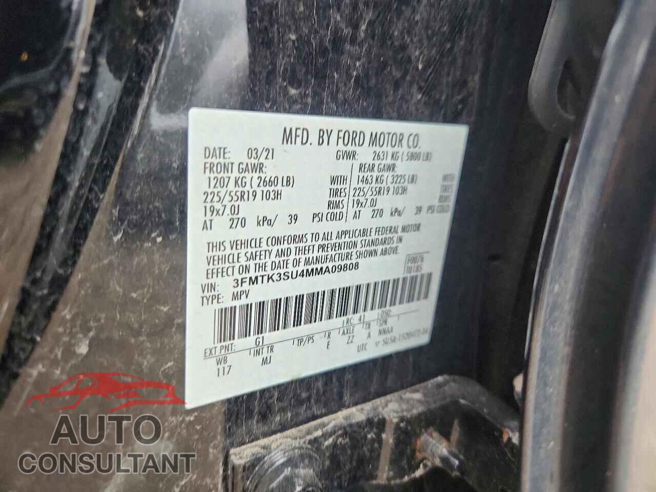 FORD MUSTANG 2021 - 3FMTK3SU4MMA09808