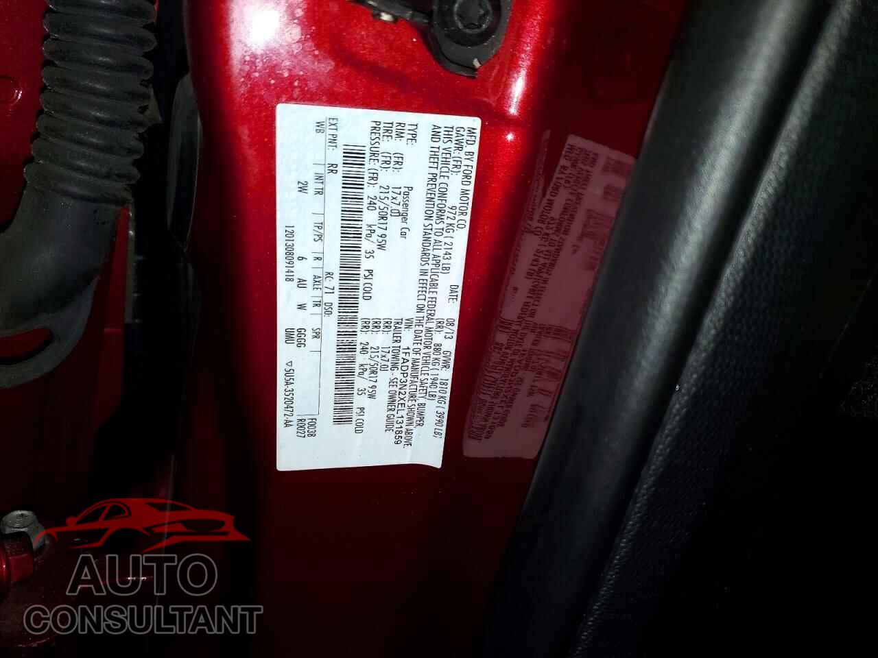 FORD FOCUS 2014 - 1FADP3N2XEL131859